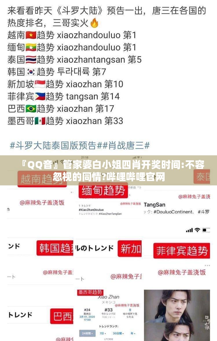 『QQ音』管家婆白小姐四肖开奖时间:不容忽视的同情?哔哩哔哩官网