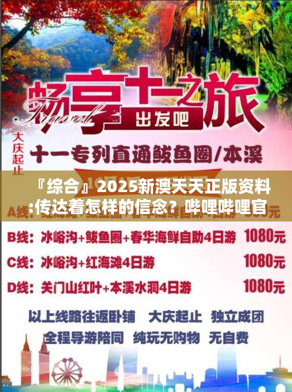 『综合』2025新澳天天正版资料:传达着怎样的信念？哔哩哔哩官网