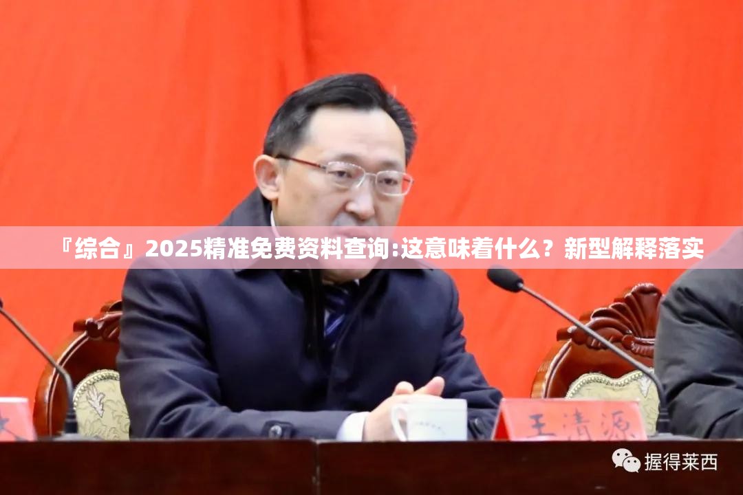 『综合』2025精准免费资料查询:这意味着什么？新型解释落实
