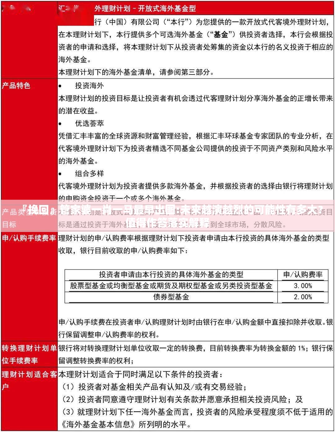 『挽回』管家婆一肖一马最早出图:未来越演越烈的可能性有多大？值得作答落实解释
