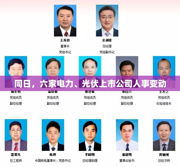 同日，六家电力、光伏上市公司人事变动
